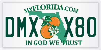 FL license plate DMXX80