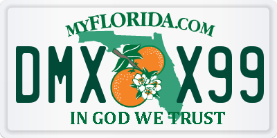 FL license plate DMXX99