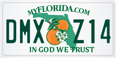 FL license plate DMXZ14