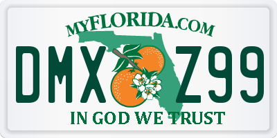 FL license plate DMXZ99