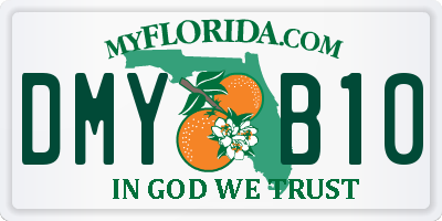 FL license plate DMYB10