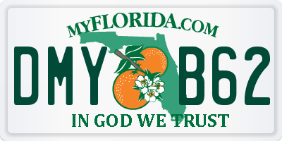 FL license plate DMYB62