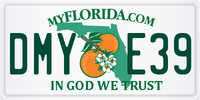 FL license plate DMYE39