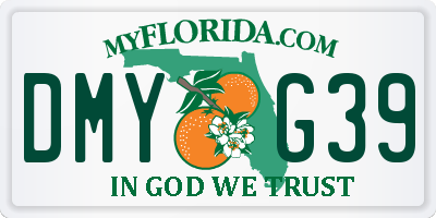 FL license plate DMYG39