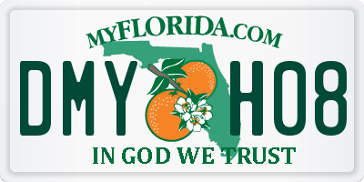 FL license plate DMYH08