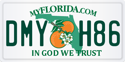 FL license plate DMYH86