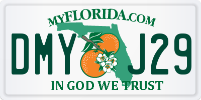 FL license plate DMYJ29