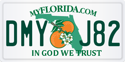 FL license plate DMYJ82