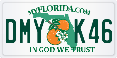 FL license plate DMYK46
