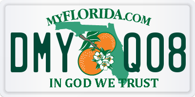 FL license plate DMYQ08