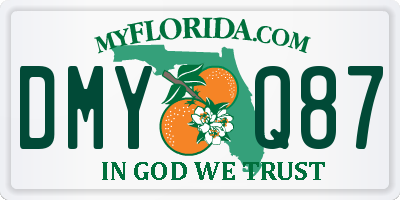 FL license plate DMYQ87