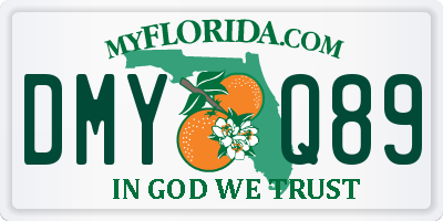 FL license plate DMYQ89