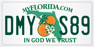 FL license plate DMYS89