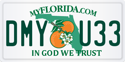 FL license plate DMYU33