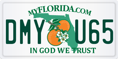 FL license plate DMYU65