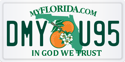 FL license plate DMYU95