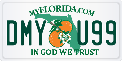 FL license plate DMYU99