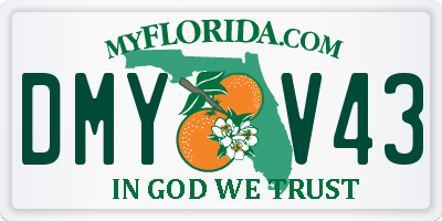FL license plate DMYV43