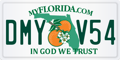 FL license plate DMYV54