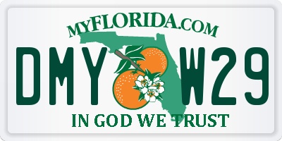 FL license plate DMYW29