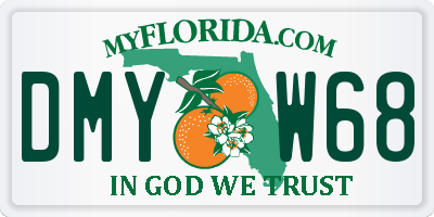 FL license plate DMYW68