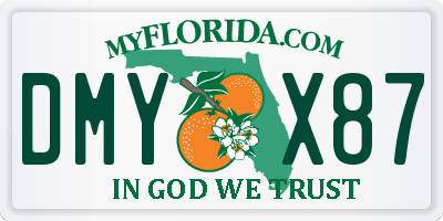 FL license plate DMYX87