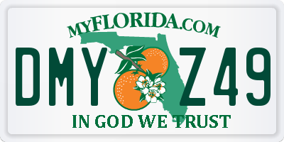 FL license plate DMYZ49