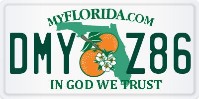 FL license plate DMYZ86