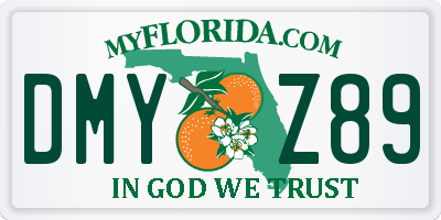 FL license plate DMYZ89