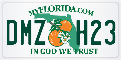 FL license plate DMZH23