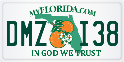 FL license plate DMZI38
