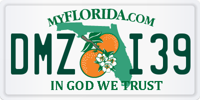 FL license plate DMZI39