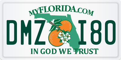 FL license plate DMZI80