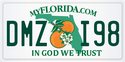 FL license plate DMZI98