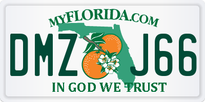 FL license plate DMZJ66