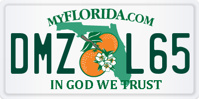FL license plate DMZL65
