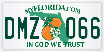 FL license plate DMZO66