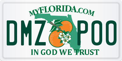 FL license plate DMZP00