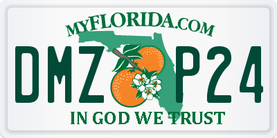FL license plate DMZP24