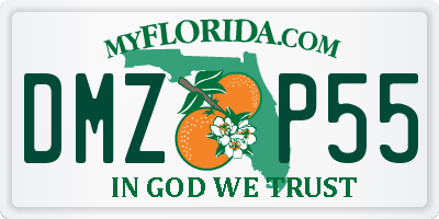 FL license plate DMZP55