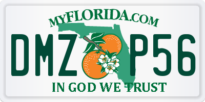 FL license plate DMZP56
