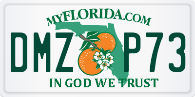 FL license plate DMZP73