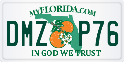 FL license plate DMZP76