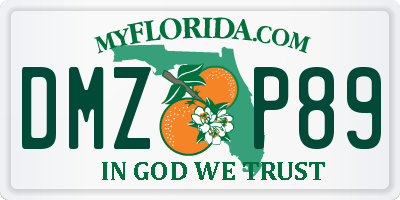 FL license plate DMZP89