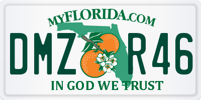 FL license plate DMZR46