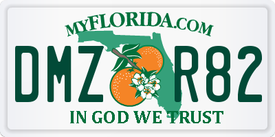 FL license plate DMZR82