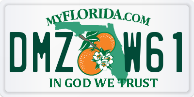 FL license plate DMZW61