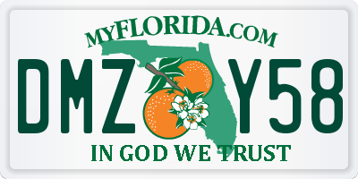 FL license plate DMZY58