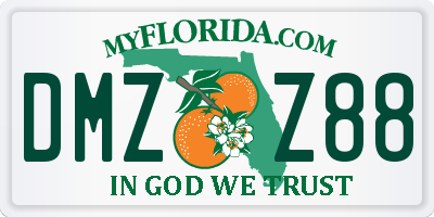 FL license plate DMZZ88