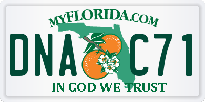 FL license plate DNAC71